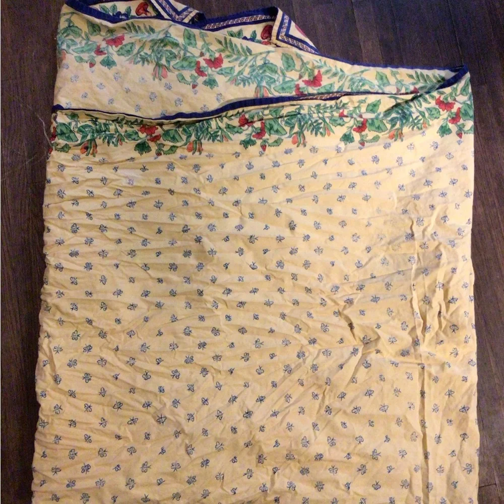 Vintage Williams Sonoma French Provence Yellow Floral Bedding/tablecloth